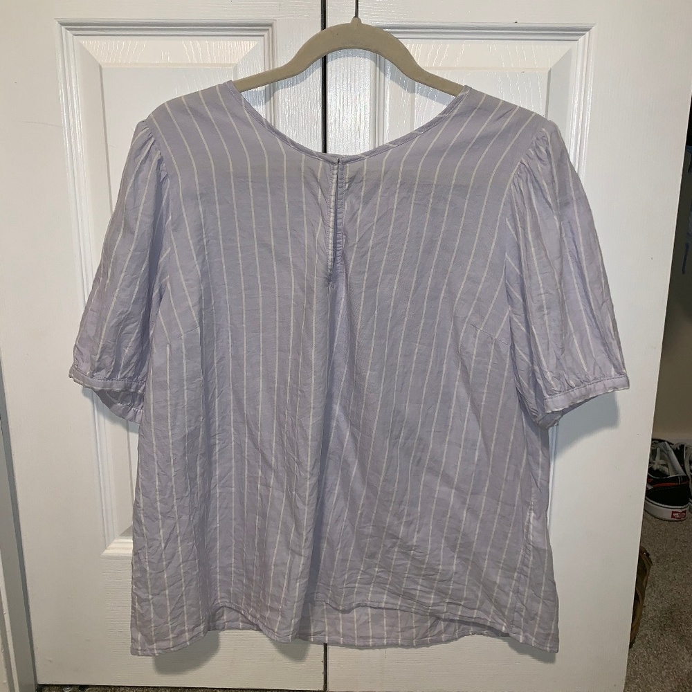 Blue and White Old Navy Blouse